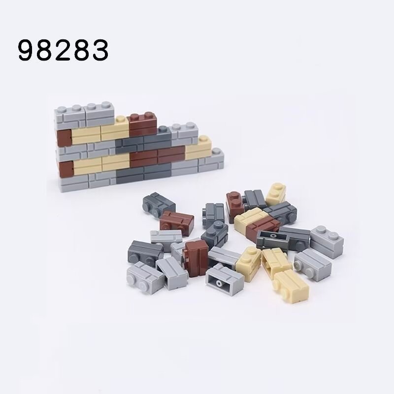 Moc บล็อกตัวต่ออนุภาคขนาดเล็กเข้ากันได้กับ 98283 ประกอบชิ้นส่วนอาคารปริศนา 1x2 Wall Brick Wall