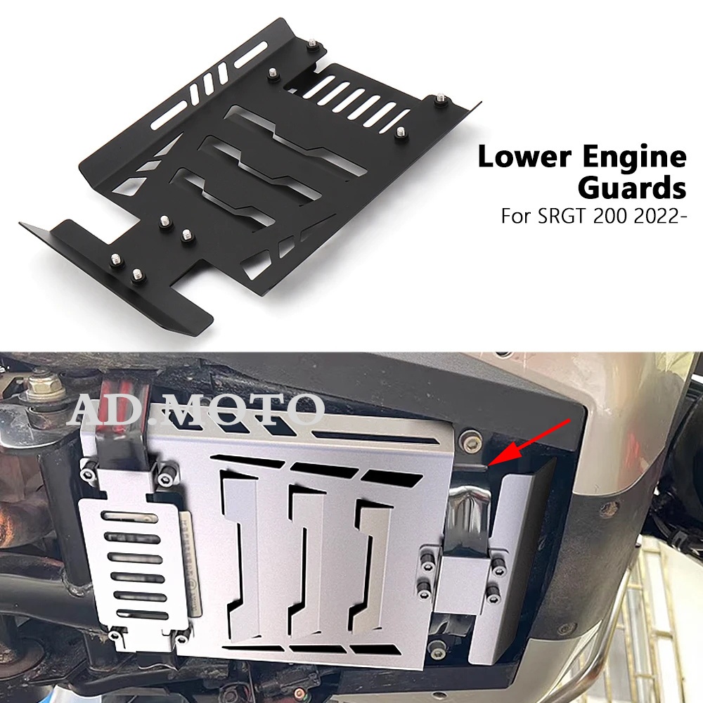รถจักรยานยนต ์ Lower Engine Guard Bellypan สําหรับ Aprilia SRGT200 SR GT 200 SRGT 200 2022 2023 ภายใต ้ Cowling Fairing Shrouds Belly Pan