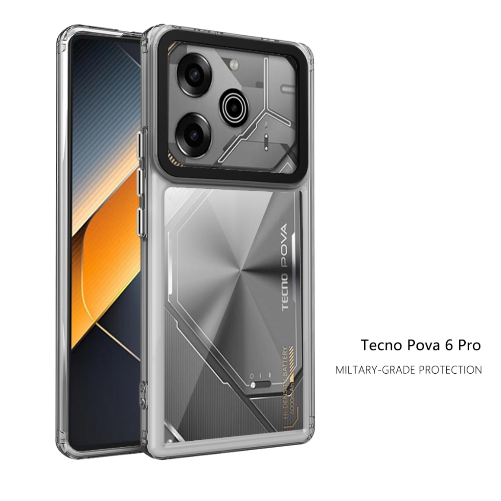 เคสโทรศัพท ์ ใสสําหรับ Tecno Pova 6 Pro 5G Li 9 Pova6 Li 7 กรณีบางเฉียบและความโปร ่ งใสสูงพร ้ อมฝาครอบกันกระแทก