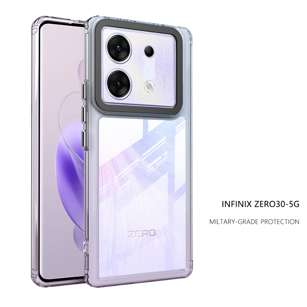เคสโทรศัพท ์ แบบใสสําหรับเคส infinix Zero 30 5G 4G พร ้ อมฝาปิดกันกระแทกบางเฉียบและโปร ่ งใสสูง