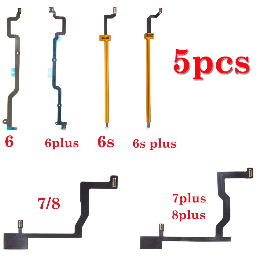 5 ชิ้น/ล็อตใหม่สําหรับ iPhone 6 6s 7 8 Plus Home Touch ID กลับลายนิ้วมือปุ่มเมนบอร์ดการเชื่อมต่อ Fle