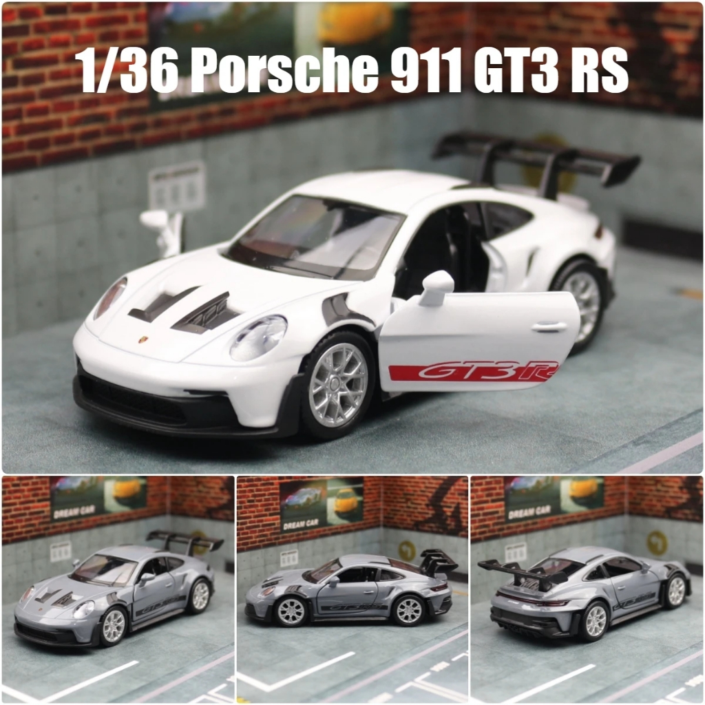 Rmz CITY 1/36 Porsche 911 GT3 RS จําลอง Die Cast รถรุ ่ น Diecast โลหะผสมโลหะ Miniature ดึงกลับคอลเลกชันของขวัญสําหรับชายเด ็ ก