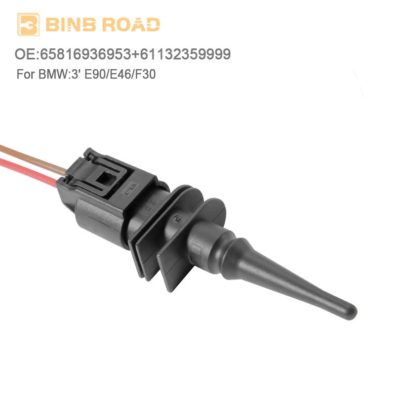 Binb ROAD เซ็นเซอร์อุณหภูมิด้านนอก 65816936953 สําหรับ BMW 3 E90 E46 F30 5 E39 E60 Rep. ชุดสําหรับที่อยู่อาศัยซ็อกเก็ต 61132359999