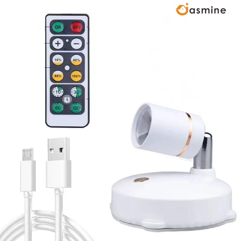 ชาร ์ จไร ้ สาย LED รีโมทคอนโทรลสปอตไลท ์ 5w โคมไฟติดผนัง
