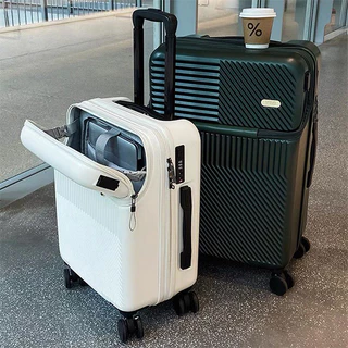 【สต็อกไทยพร้อมส่ง】TRAVELCUL กระเป๋าล้อลาก 20/24/26 นิ้วกระเป๋าอเนกประสงค์ช่องเสียบ USB ชาร์จ + การออกแบบเปิดด้านหน้าหยิบและวางสิ่งของได้สะดวกยิ่งขึ้น