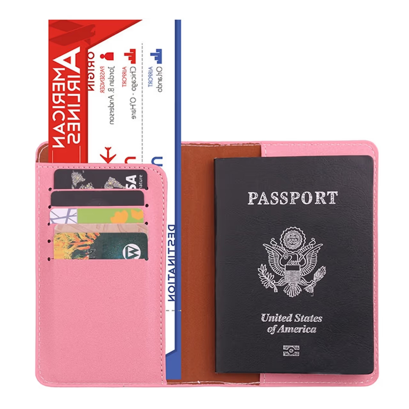 Travelcul FID ผู้ถือหนังสือเดินทาง Pu หนังซิมการ์ด ID กระเป๋า Holster Pasport ฝาครอบกระเป๋าสตางค์ท่องเที่ยวฝาครอบการ์ด