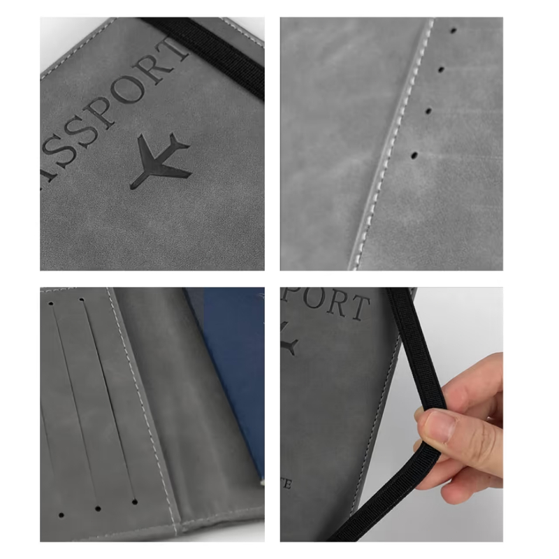 Travelcul FID ผู้ถือหนังสือเดินทาง Pu หนังซิมการ์ด ID กระเป๋า Holster Pasport ฝาครอบกระเป๋าสตางค์ท่องเที่ยวฝาครอบการ์ด