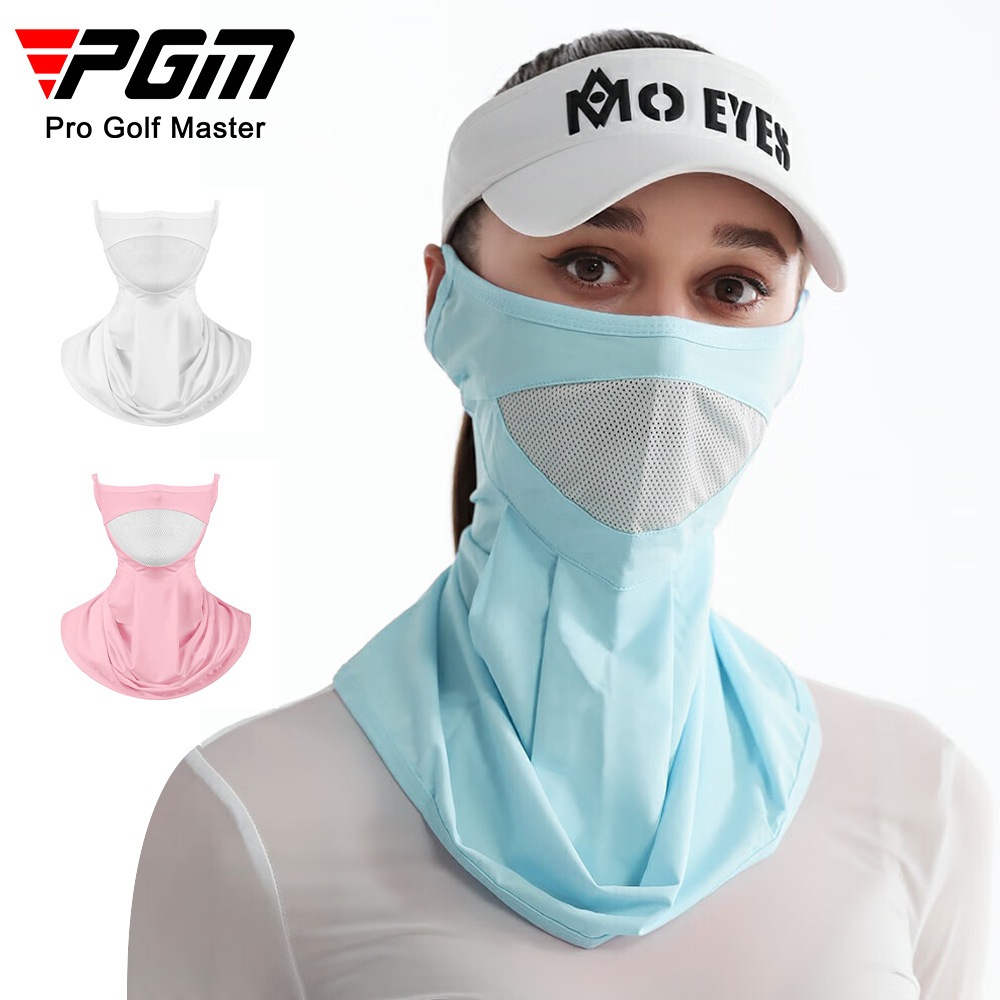 PGM KOZ004 ยูนิเวอร์แซใบหน้ากอล์ฟกันแดดหน้ากากผู้ผลิตขายส่งผู้ชายและผู้หญิงน้ำแข็งผ้าไหมหน้ากากคอขี่เย็นระบายอากาศหน้ากาก