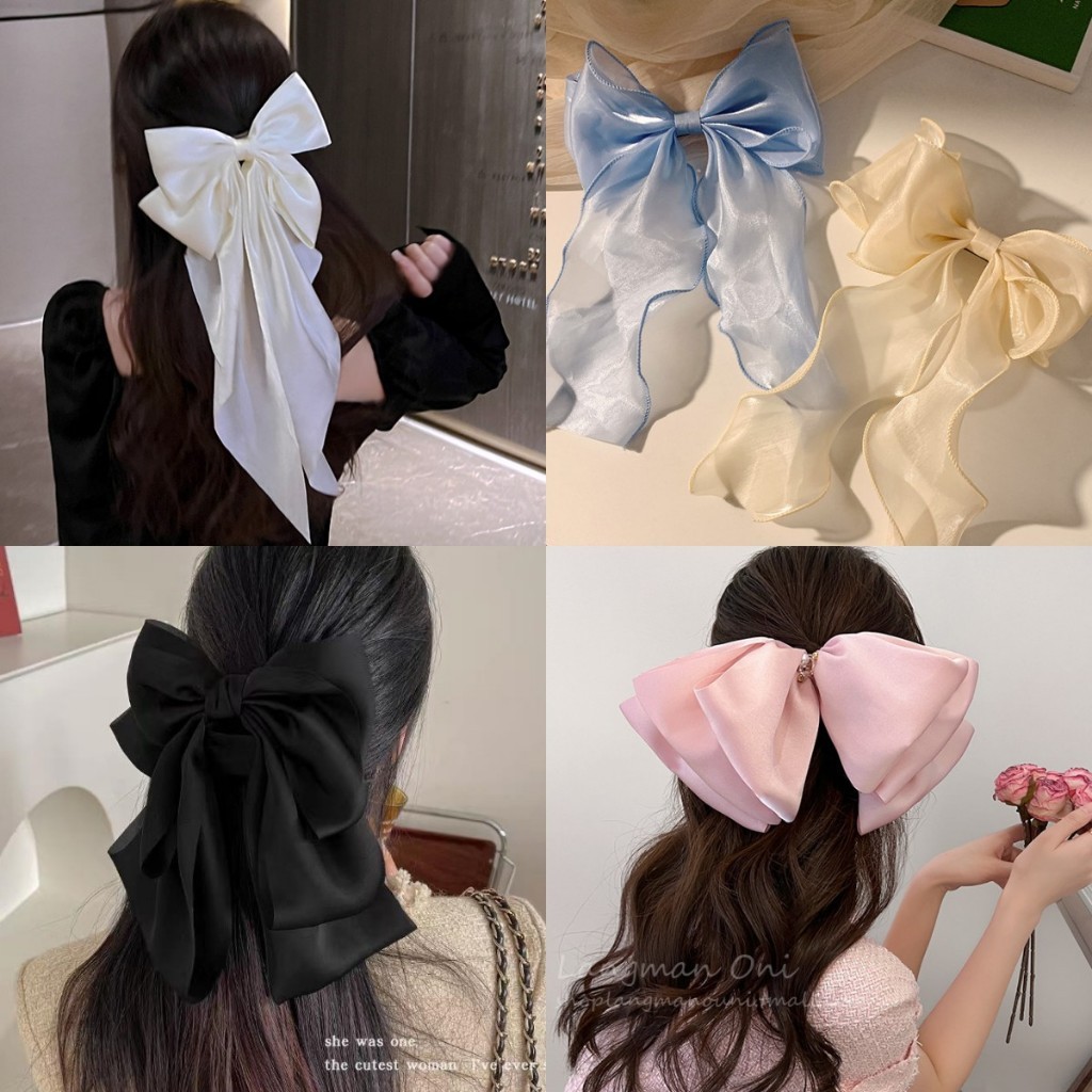 ลูกไม้ผูกโบว์ผม 2024 ใหม่ต้นฤดูใบไม้ร่วงพรีเมี่ยมรู้สึกเครื่องประดับผม