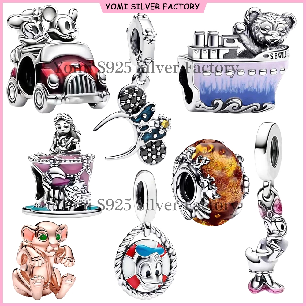Charm สําหรับ Disney Minnie Mouse Silhouette Collier สร ้ อยคอและเสน ่ ห ์