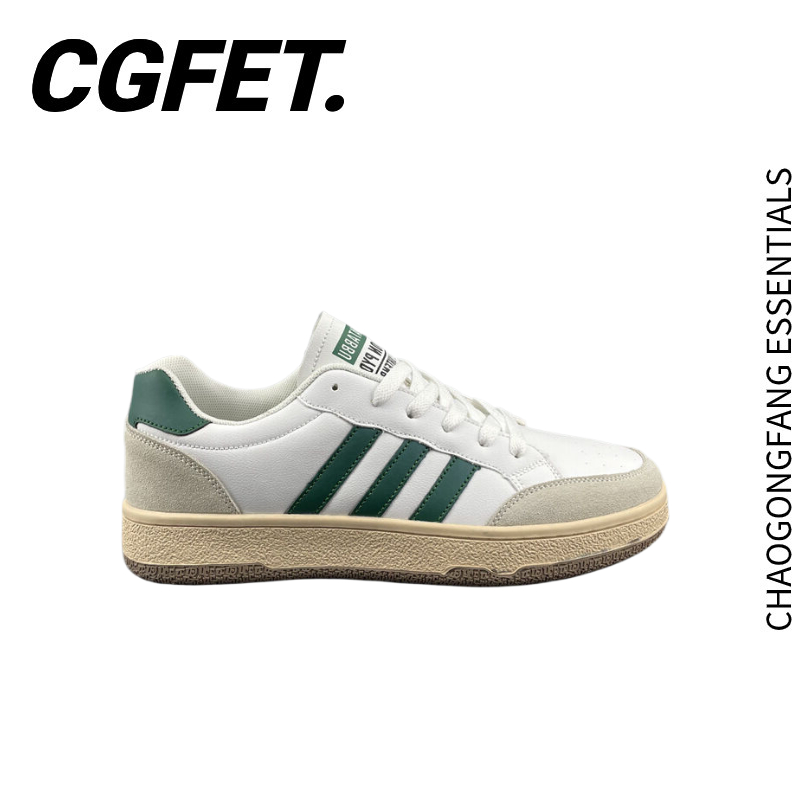 CGFET รองเท้าผ้าใบผู้ชายเวอร์ชั่นเกาหลีของรองเท้าลำลองแฟชั่นใหม่คลาสสิกสบายระบายอากาศสบายแนวโน้มรองเท้ากระดาน