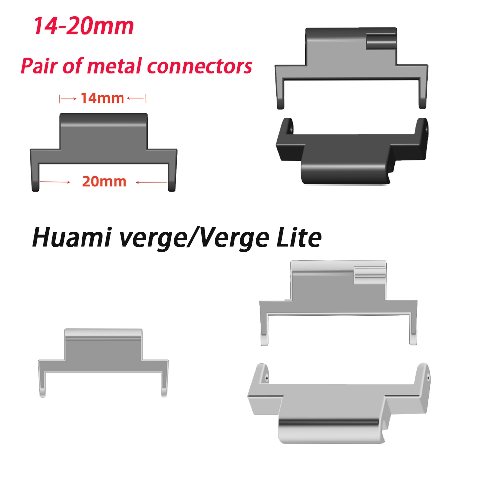 14-20 มม.สแตนเลสสตีลเส้นผ่านศูนย์กลางภายในสําหรับ Huami Verge/Verge Lite สายนาฬิกาโลหะ One Repair Pins Smartwatch