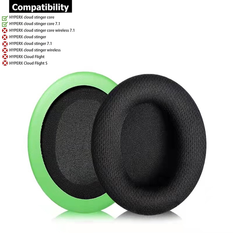1 คู ่ หู Pads สําหรับ HyperX Cloud Stinger Core 7.1 หูฟัง Headband Earpads เบาะฟองน ้ ําชุดหูฟัง Earmuffs