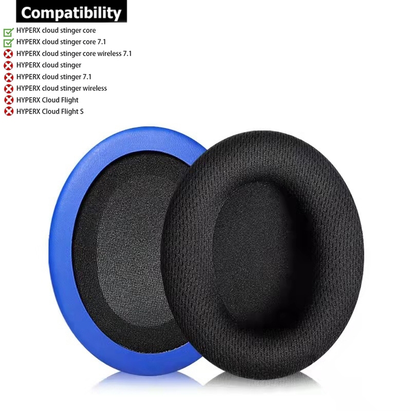 1 คู ่ หู Pads สําหรับ HyperX Cloud Stinger Core 7.1 หูฟัง Headband Earpads เบาะฟองน ้ ําชุดหูฟัง Earmuffs