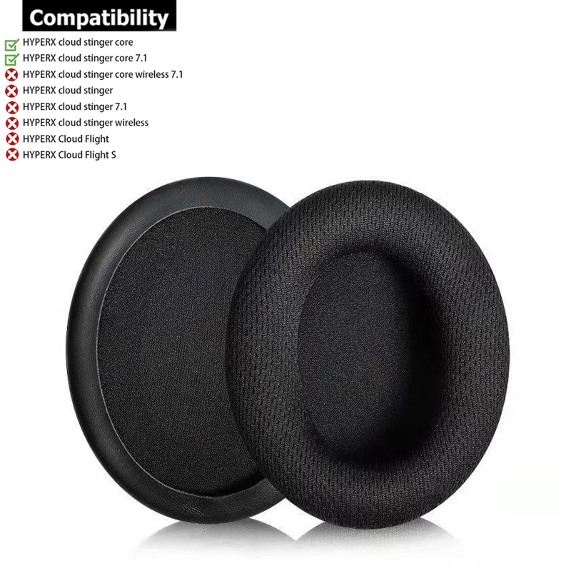 1 คู ่ หู Pads สําหรับ HyperX Cloud Stinger Core 7.1 หูฟัง Headband Earpads เบาะฟองน ้ ําชุดหูฟัง Earmuffs