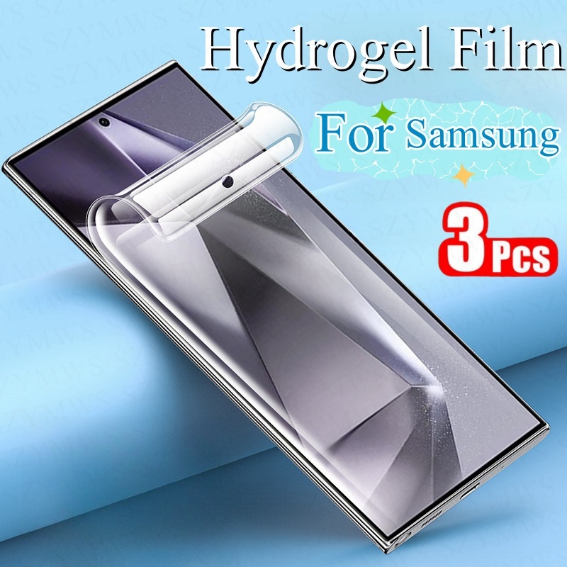 SAMSUNG ฟิล์ม Hydrogel 3 ชิ้น สําหรับ Galaxy S26/S25/S24/S23/S22/S21/A15/A34/A55/A35/A15/Note 20/Note 10 Plus
