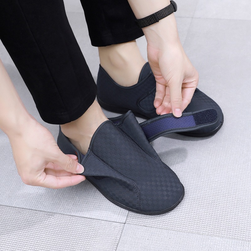 ลื่นผู้ป่วยเบาหวานกว้างขึ้นรองเท้าปรับ Unisex Bigfoot Thumb Valgus Deformation รองเท้าผู้สูงอายุตั้งครรภ์ฟุต Swollen