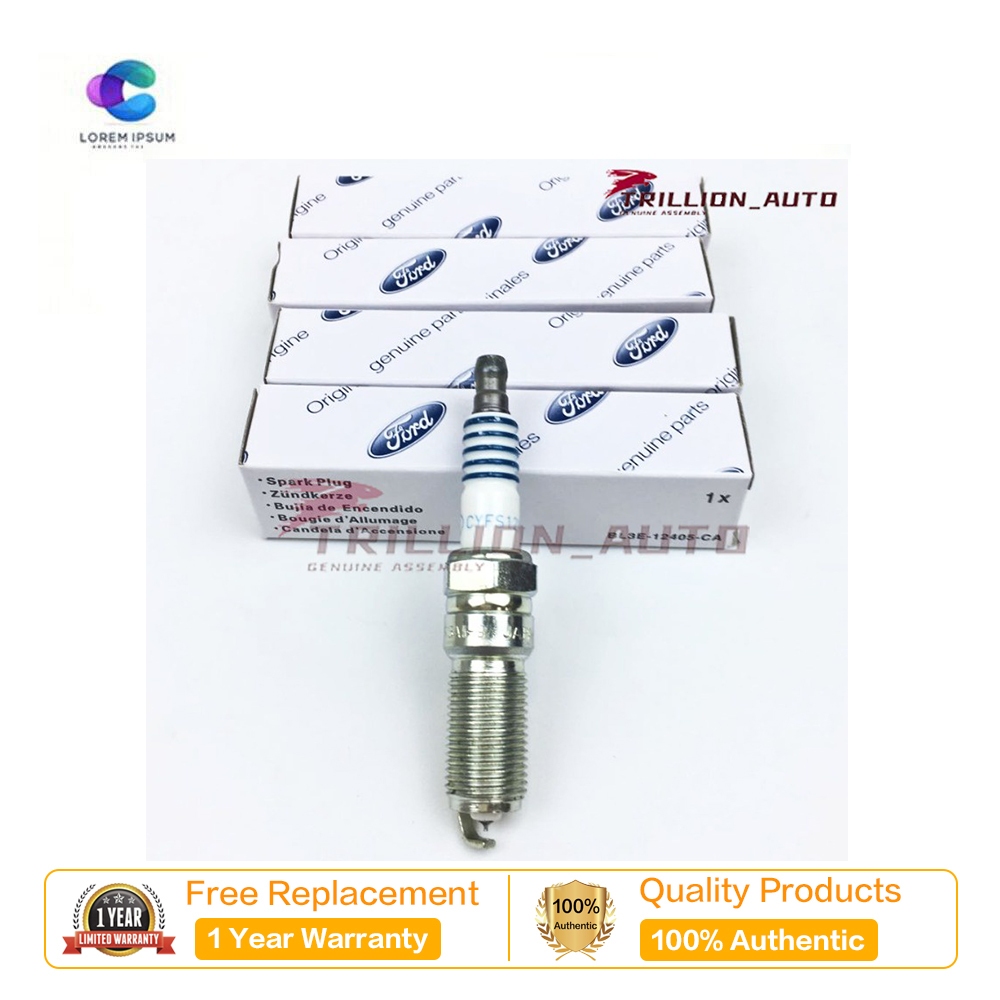 ชุดหัวเทียน Ford Iridium (4 ชิ้น) สําหรับ Ford Ecosport Fiesta BL3E12405CA CYFS-12-Y3 CYFS-12-Y1