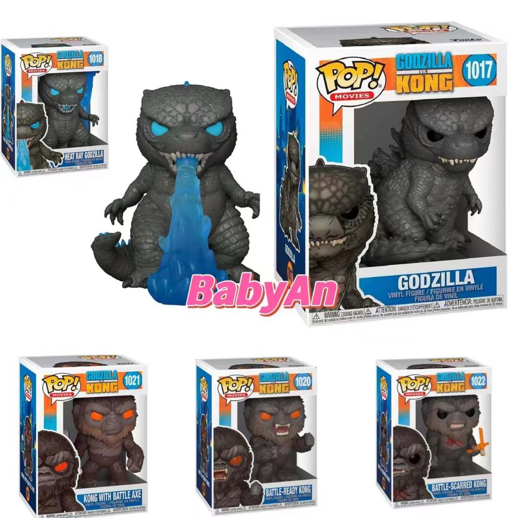 FUNKO ฟังโก้ป๊อป! ภาพยนตร์: Godzilla vs. Kong - Battle-Scarred Kong,Godzilla,Kong with Axes,Angry Ko