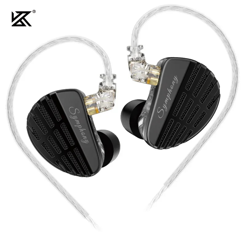 Kz Symphony ในหูฟัง 13.2 มม.Polar Driver + 6 มม.แบบไดนามิกHybrid Driver IEMหูฟังแบบมีสาย 2Pinที่ถอดออกได้สาย