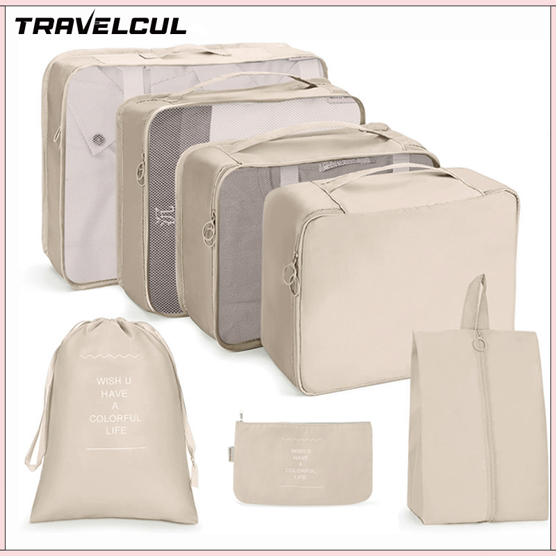 Travelcul 7 In 1 Travel Organizer กระเป๋าพับกันน้ํากระเป๋าเดินทางชุดกระเป๋าเดินทางกระเป๋าเดินทาง