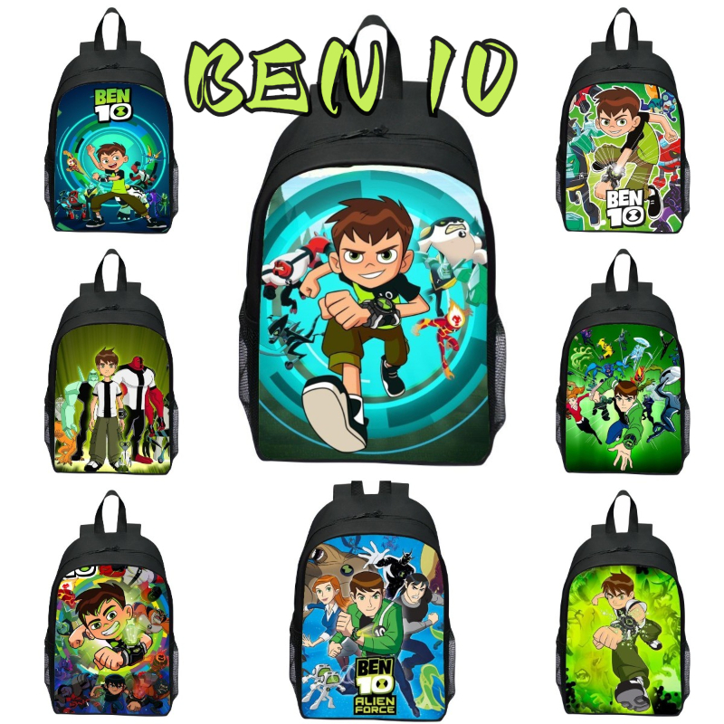 กระเป๋าเป้สะพายหลัง BEN10 กระเป๋านักเรียน พิมพ์ลายการ์ตูน 3 มิติ กระเป๋านักเรียนประถม น้ําหนักเบา ทนทาน