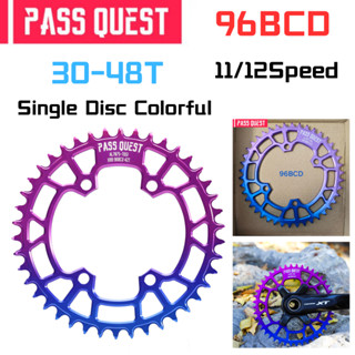 Pass QUEST 96 BCD สีสันจักรยาน Chainring 30-48T แคบกว้างฟัน …