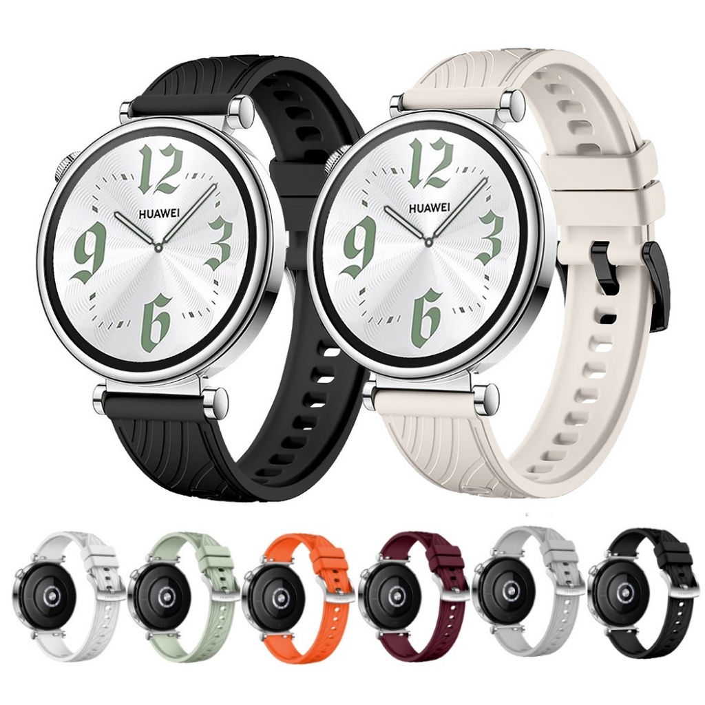18mm Silicone Textured Huawei watch gt 6 pro สาย huawei watch gt 5 สาย Huawei watch gt 6 สายนาฬิกา Huawei Watch gt 4 Strap Huawei gt4 /Venu 3S / Garmin Forerunner 265S/255S สาย huawei gt5 / Huawei watch gt4 Strap huawei watch gt 5 pro สาย Huawei GT6 Strap