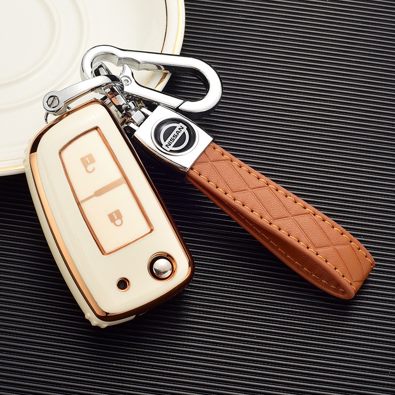 2/3 ปุ ่ มรีโมทสมาร ์ ทกุญแจรถแหวนฝาครอบเคสเชลล ์ ป ้ องกันสําหรับ Nissan X-trail/Juke/Navara/Almera/Grand/livina/Sylphy - รูปที่ 5