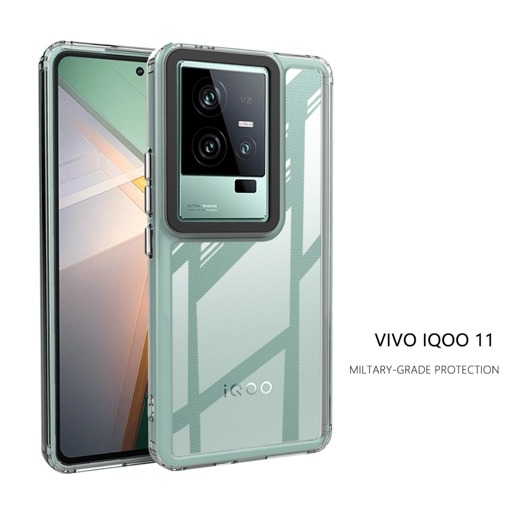 เคสโทรศัพท ์ ใสสําหรับเคส Vivo IQOO 11 11S พร ้ อมบางเฉียบและความโปร ่ งใสสูงพร ้ อมฝาครอบกันกระแทก