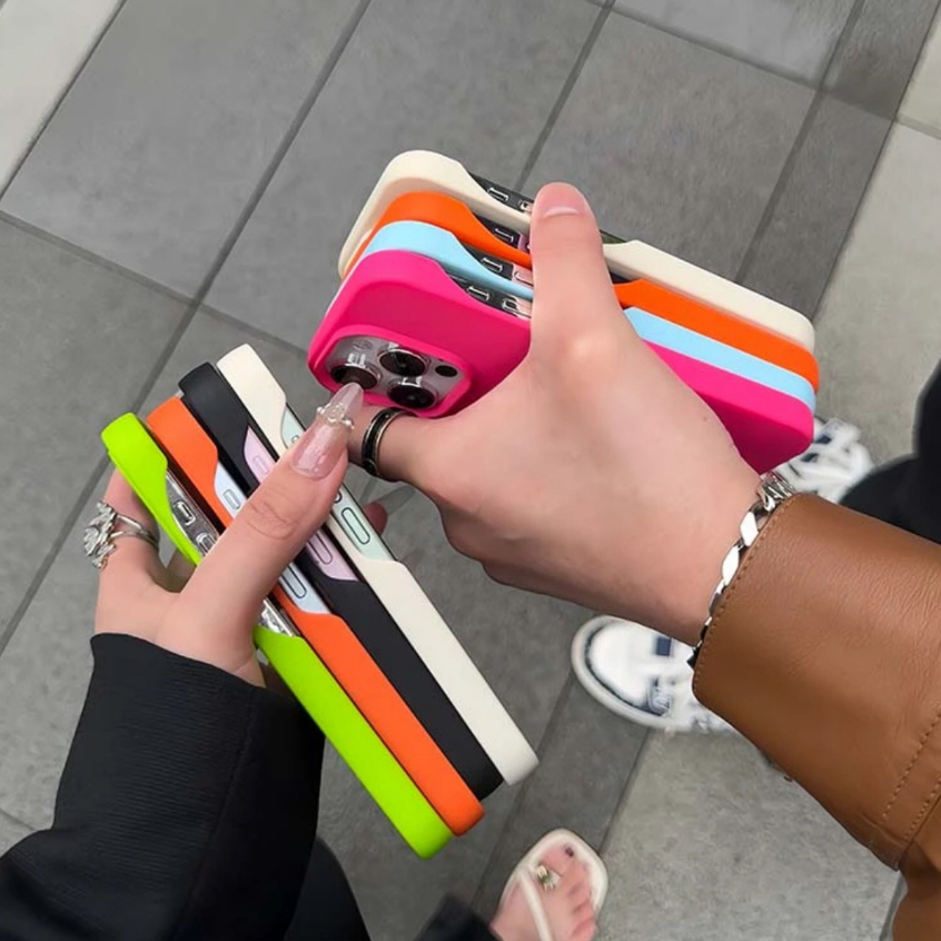 【TPU soft case/Orange】เคส compatible for iPhone 15 14 13 12 11 16 pro max case
