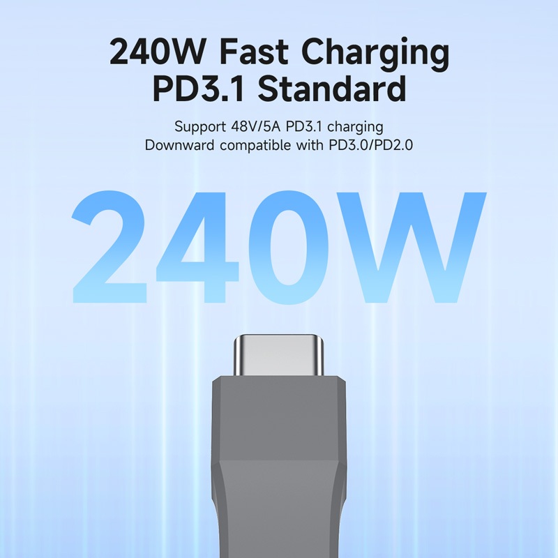 Hagibis สั้นประเภท C ถึง USB C สาย 40Gbps USB4 สายใช้งานร่วมกับ Thunderbolt 4/3 8K60hz PD 240W Fast Charging สําหรับ SSD iPhone 16/15 Pro iPad