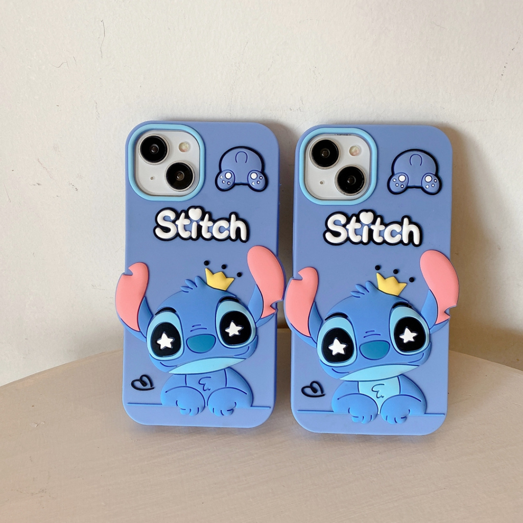 เคสลายการ์ตูน Blue Stitch สําหรับ Iphone 15 pro max 14 pro max 13 pro max case 11 12 pro max cover