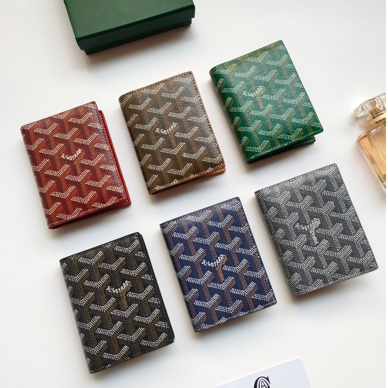 [Box +Stock ] New GOYARD New Saint Marc Clip Wallet,, Men 's Genuine Leather Zero Wallet