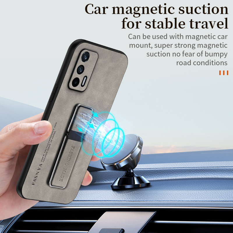 สําหรับ Realme GT 5 Pro Neo2 3 neo 5se Q3S 5G Creative Case Bracket Boy ธุรกิจหนังแกะเคสโทรศัพท ์