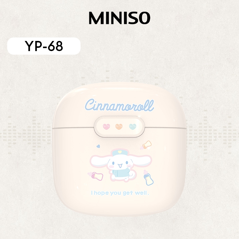 Miniso × Sanrio YP-68 หูฟังบลูทูธไร้สาย ลดเสียงรบกวน ความล่าช้าต่ํา คุณภาพเสียง HD บลูทูธ 5.3