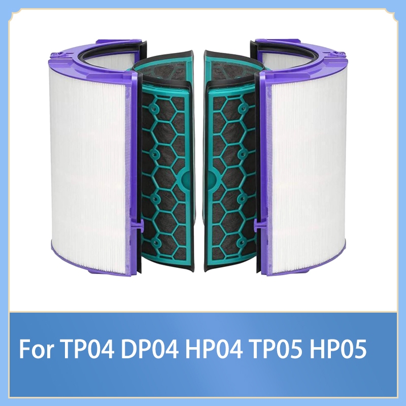 สําหรับ Dyson TP04 DP04 HP04 TP05 HP05 เครื ่ องฟอกอากาศกรองภายนอก + ตัวกรองคาร ์ บอนภายในอะไหล ่