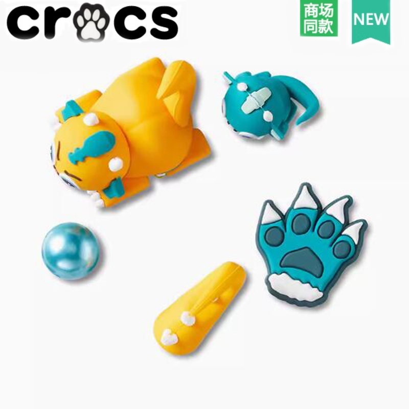 Crocs สไตล์ใหม่ crocs รองเท้าดอกไม้อุปกรณ์เสริมหัวเข็มขัดรองเท้า crocs Zhibixing อุปกรณ์เสริมตกแต่งสามมิติดอกทานตะวัน Four-Leaf Clover Cherry Big Bear Bee ดอกไม้หยิบสาม
