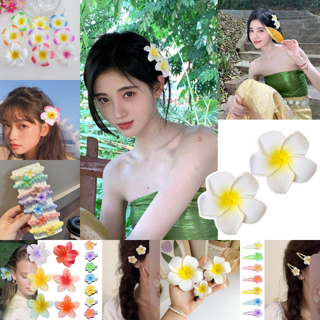 5/7/9ซม.กิ ๊ บติดผมดอกไม ้ เกาหลีหักผมหน ้ าม ้ าคลิปสาวอุปกรณ ์ เสริมผม,Frangipaniดอกไม ้ ของขวัญดอกไม ้ Frangipani flower, วัสดุโฟม,ชายหาดทริปของขวัญดอกไม ้