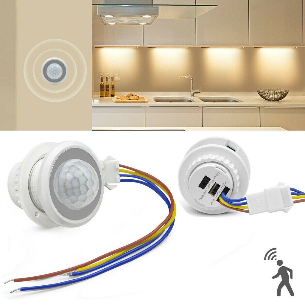 220v LED ปรับ PIR เครื ่ องตรวจจับอินฟราเรด Motion Sensor สวิทช ์ 110V