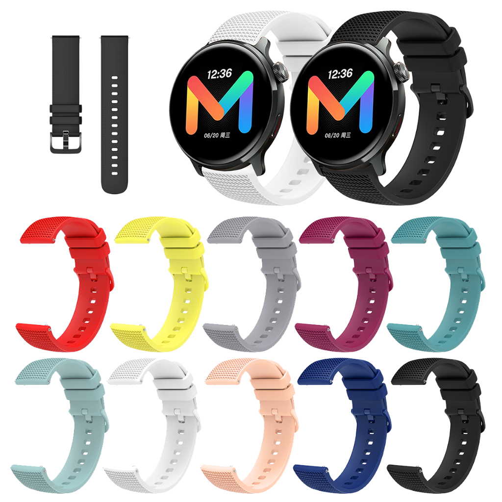 สายรัดซิลิโคนสําหรับนาฬิกา Mibro Lite 2 เปลี่ยน 22 มม.สําหรับ Huami Amazfit GTR 4 3 2 3Pro 2E สร้อยข้อมือนุ่ม Loop WatchBand
