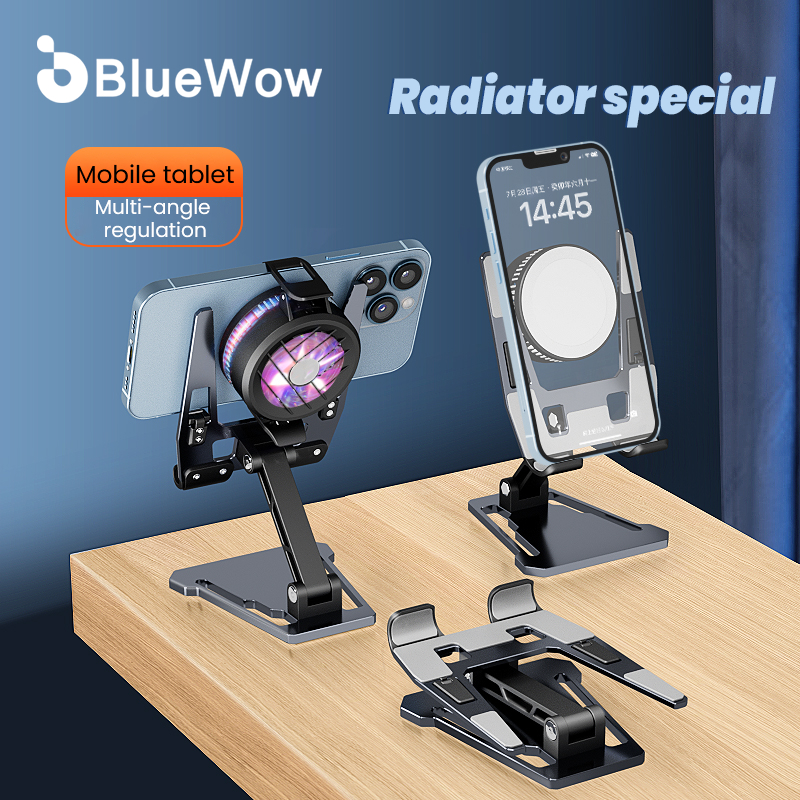 Bluewow Heat sink ขาตั ้ งโทรศัพท ์ มือถือโดยเฉพาะ ขาตั ้ งพับได ้ เหมาะสําหรับโทรศัพท ์ มือถือและแท ็ บเล ็ ต