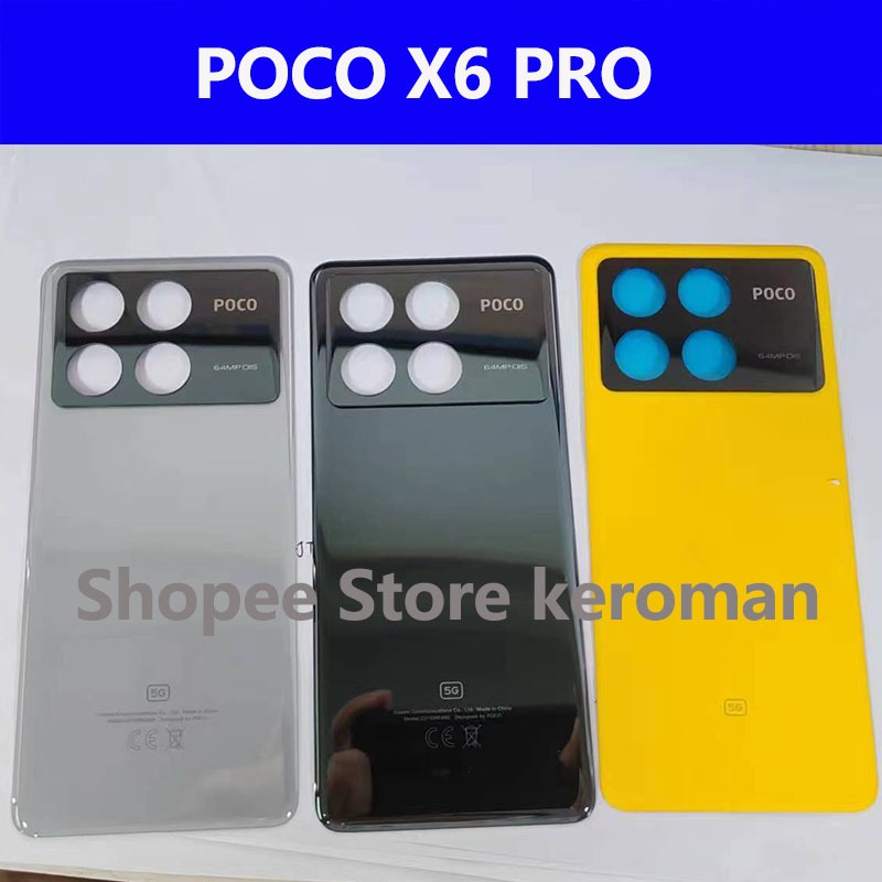 สําหรับ X6 PRO 5g แบตเตอรี ่ ฝาครอบด ้ านหลังเปลี ่ ยนฝาครอบด ้ านหลังสําหรับ Poco X6 PRO 2311DRK48G, 2311DRK48I