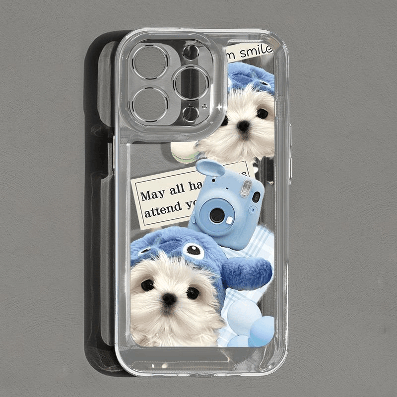 สําหรับ Vivo V30 กรณี V30pro V29 5G V27 5G V27E V23 5G V23Pro V25Pro Y36 5G Y27 5G Y78 5G Y52 5G Y72 5G Creative น่ารักลูกสุนัขกันกระแทกและกันกระแทกและกันกระแทก