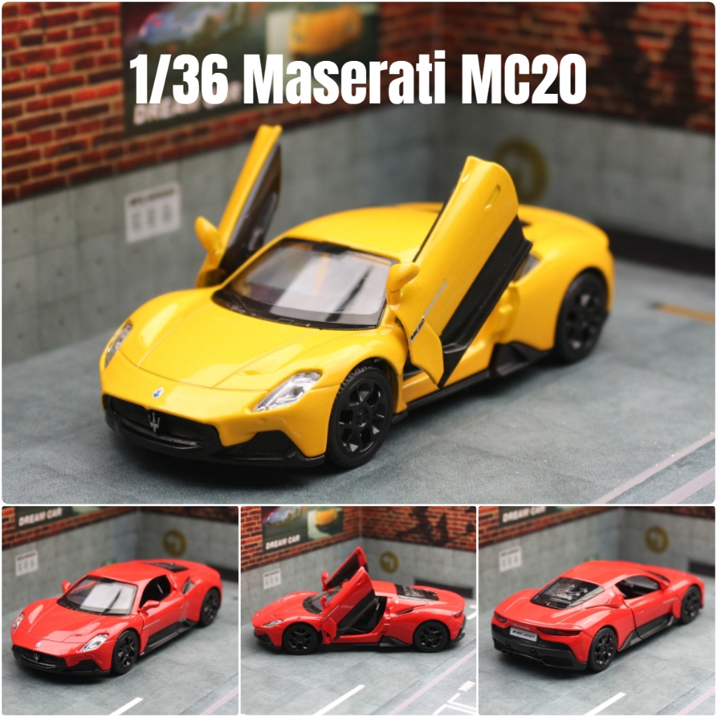 Rmz CITY 1/36 Maserati MC20 จําลอง Die Cast รถรุ ่ น Diecast โลหะผสมโลหะ Miniature ดึงกลับคอลเลกชันของขวัญสําหรับชายเด ็ ก