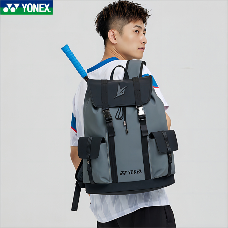 YONEX กระเป๋าเป้สะพายหลังแบดมินตันความจุสูงกันน้ำสามารถเก็บได้ 3 ชิ้นกีฬาเทนนิสกระเป๋าเป้สะพายหลังคู่ BA243LD