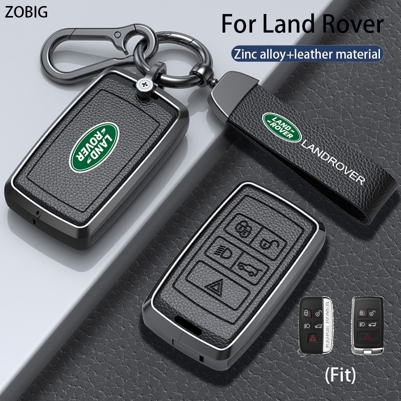 ZOBIG ใหม่สังกะสี + หนัง Fob สําหรับ Land Rover กุญแจรถพร้อมพวงกุญแจ Fit สําหรับ Land Rover Discover