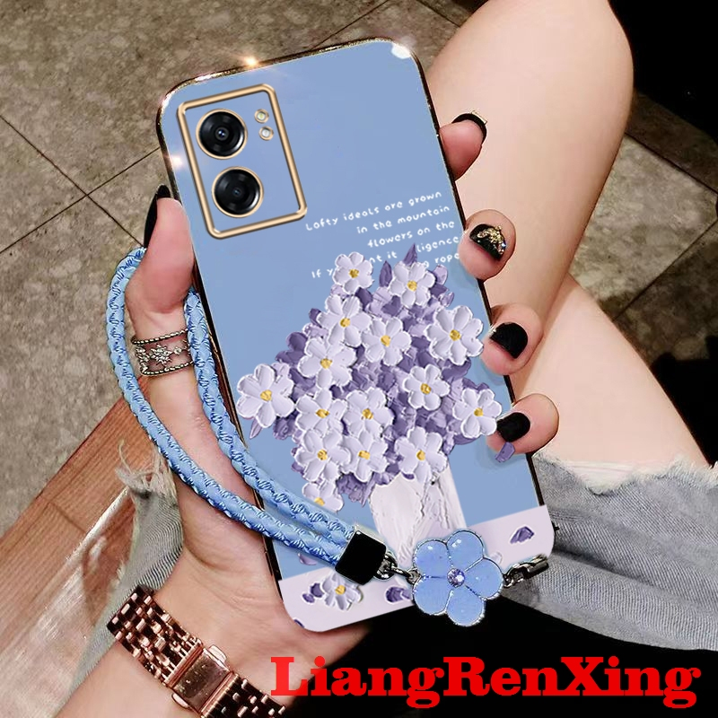 เคส ปลอก oppo A57 2022 4g oppo a77s 5G A77 5G เคสโทรศัพท์ดอกไม้การ์ตูนSoftcase Electroplatedซิลิโคนกันกระแทกฝาครอบออกแบบใหม่DDYHHS01
