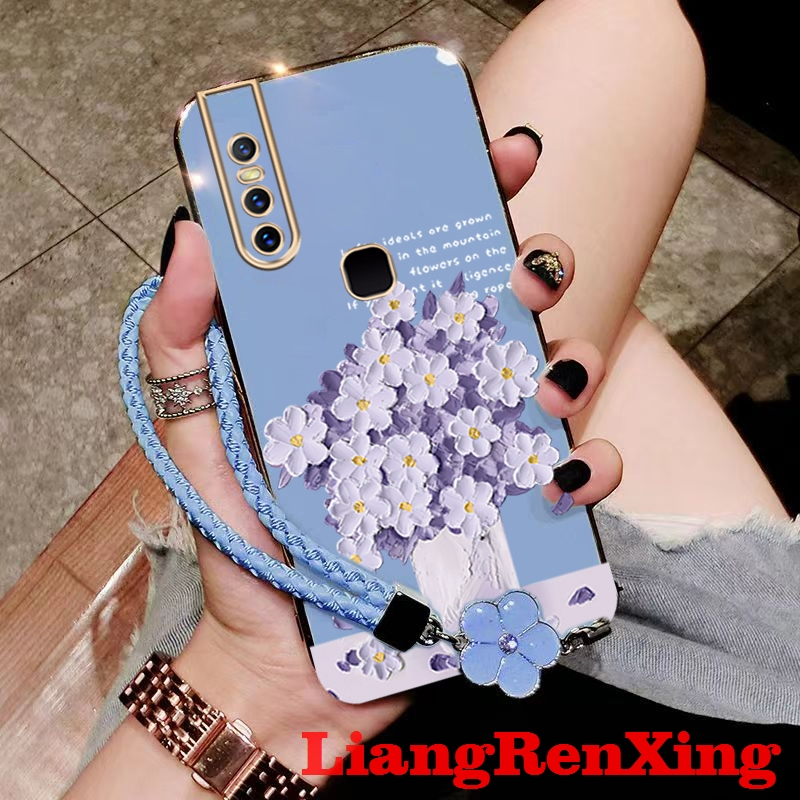 เคส ปลอก VIVO V15 PRO VIVO V15 เคสโทรศัพท์ดอกไม้การ์ตูน Softcase ซิลิโคนเหลว Protector Smooth Cover ดีไซน์ใหม่ DDYHHS01