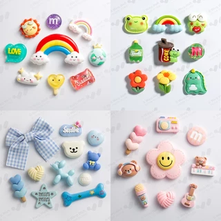 ชุดหัวเข็มขัด รูปก้อนเมฆ 3d สีรุ้ง สําหรับรองเท้า diy